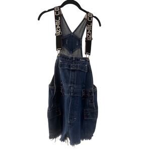 Y2K FUBU Jeans denim shortalls size medium